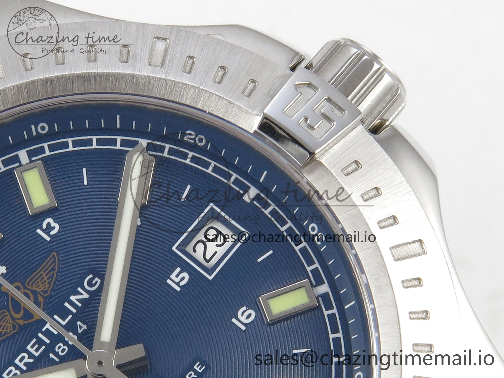 Colt Automatic 44mm TF1:1 Best Edition Blue Dial on SS Bracelet A2824 V Tailored 5410