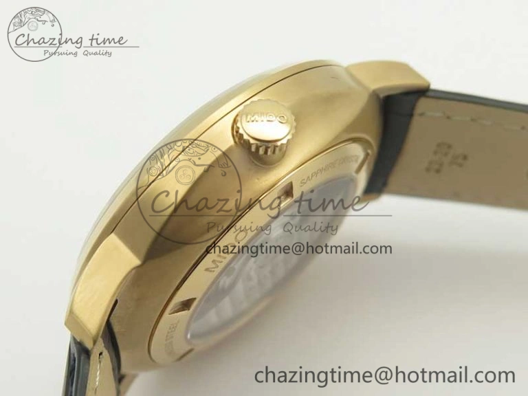 Commander Big Date RG OXF Black Dial on Black Leather Strap A Soft 7609