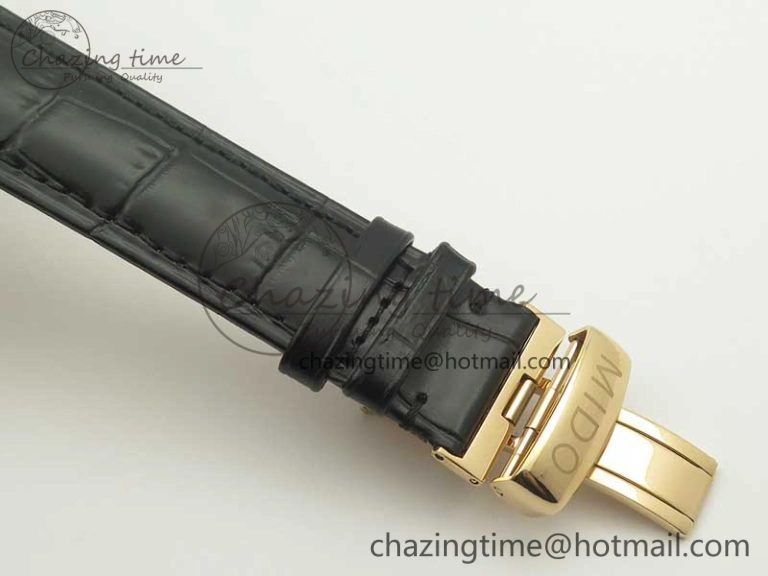 Commander Big Date RG OXF Black Dial on Black Leather Strap A Soft 7609