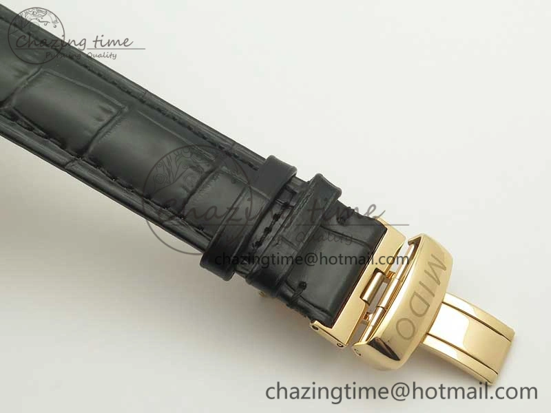 Commander Big Date RG OXF Black Dial on Black Leather Strap A Soft 7609