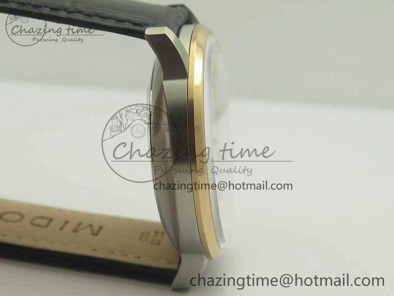 Commander Big Date RG OXF White Dial on Black Leather Strap A Flexible 7607