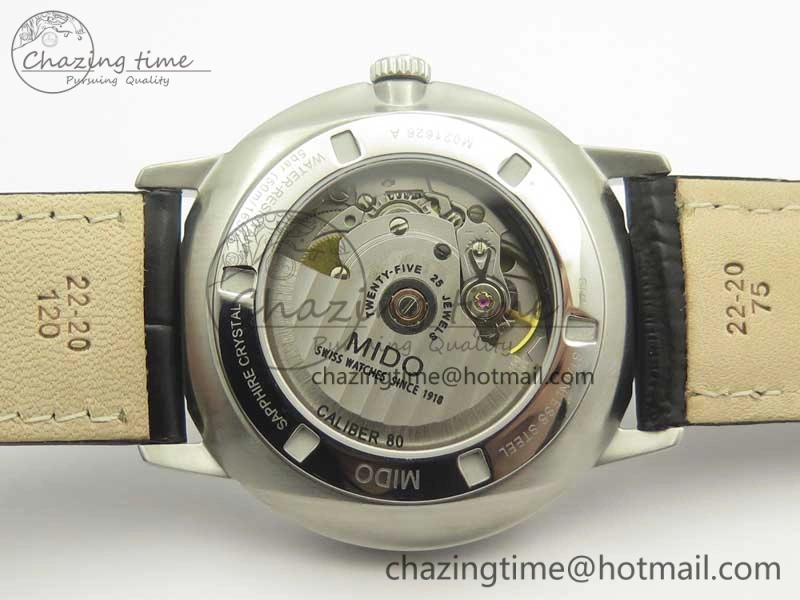 Commander Big Date SS OXF Gray Dial on Black Leather Strap A Modern 7608