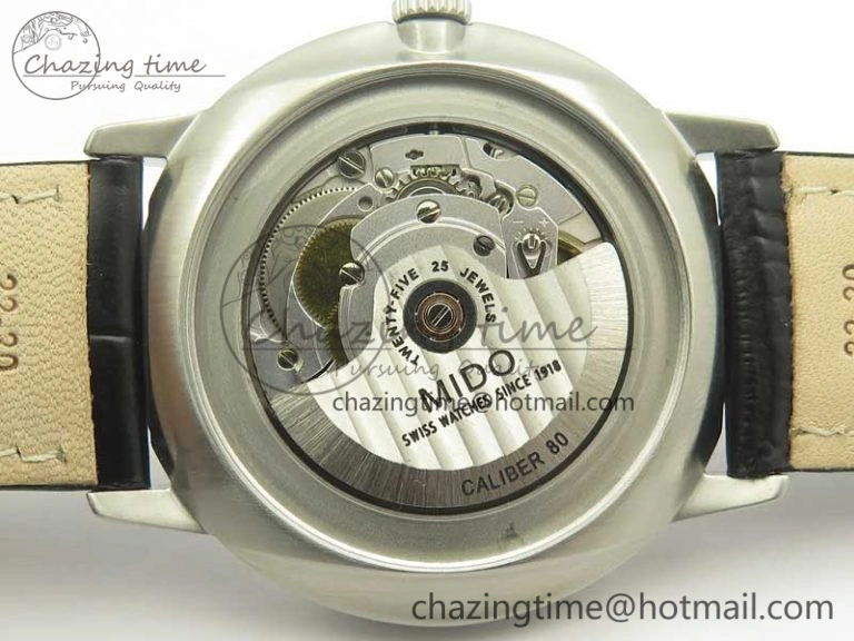 Commander Big Date SS OXF Gray Dial on Black Leather Strap A Modern 7608