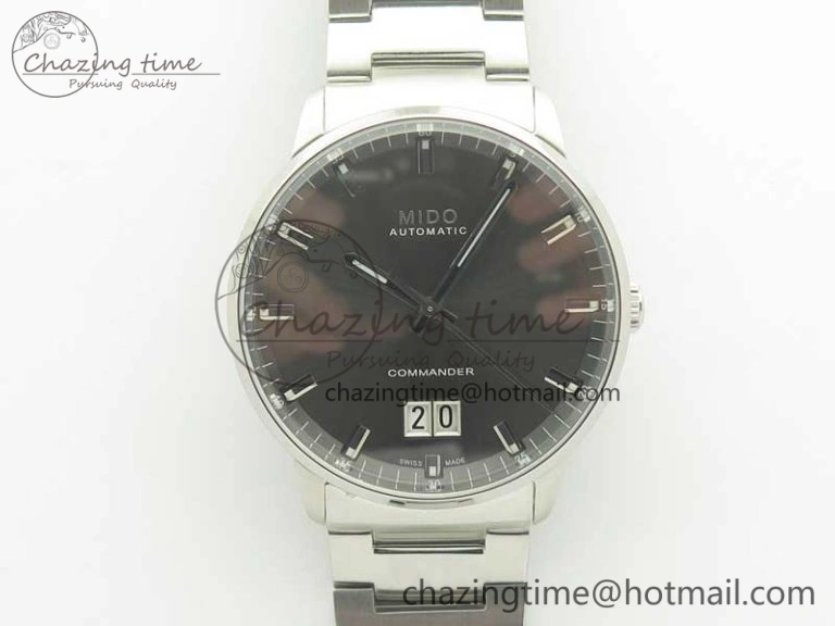 SunProtective Commander Big Date SS OXF Gray Dial on SS Bracelet A 7605