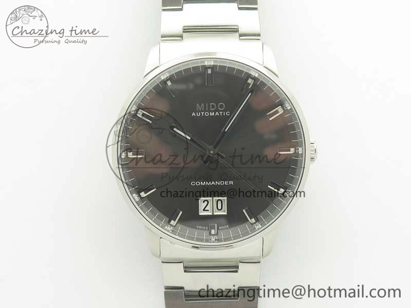 SunProtective Commander Big Date SS OXF Gray Dial on SS Bracelet A 7605