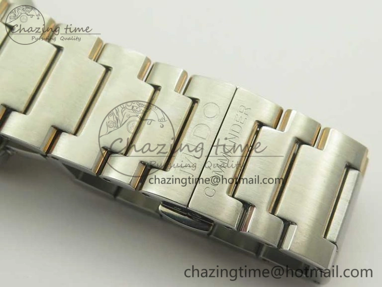Commander Big Date SS RG OXF White Dial on SS RG Bracelet A WellDesigned 7604
