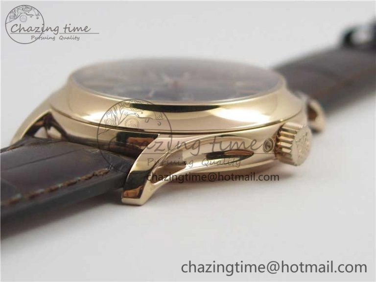 Fashionable Complications 5205R RG GRF Best Edition Black Dial on Brown Leather Strap A 8958