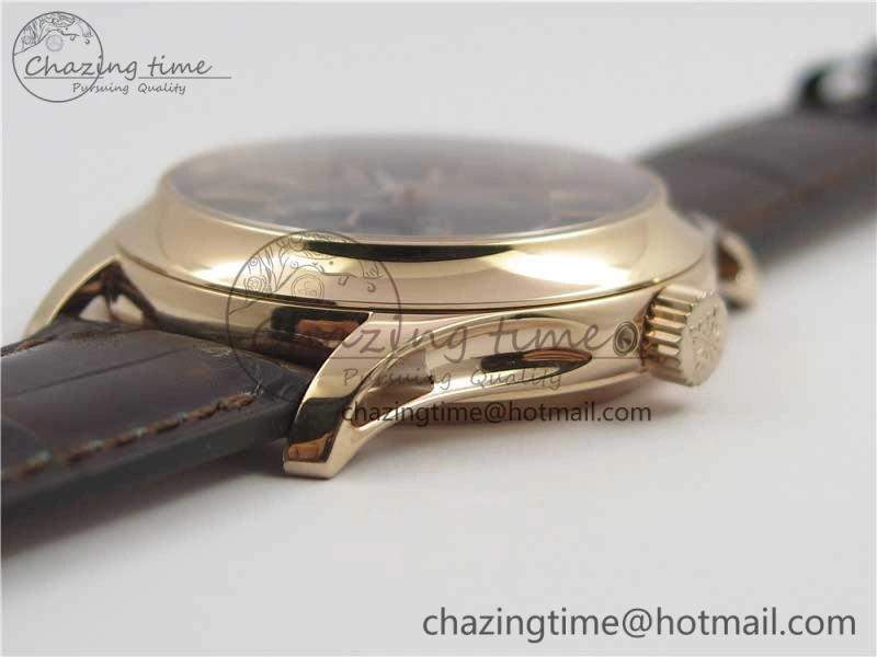 Fashionable Complications 5205R RG GRF Best Edition Black Dial on Brown Leather Strap A 8958