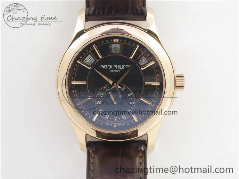 Fashionable Complications 5205R RG GRF Best Edition Black Dial on Brown Leather Strap A 8958