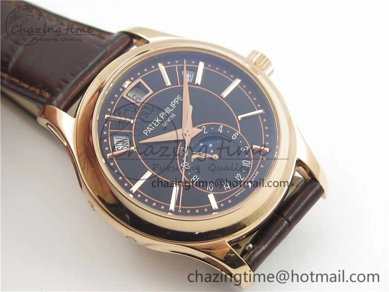 Fashionable Complications 5205R RG GRF Best Edition Black Dial on Brown Leather Strap A 8958