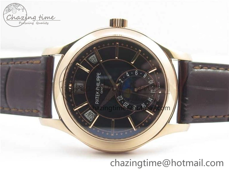 Fashionable Complications 5205R RG GRF Best Edition Black Dial on Brown Leather Strap A 8958