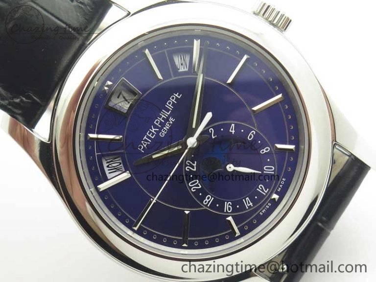 Complications Series Moonphase SS KMF Blue Dial On Black Leather Strap Cal. TravelReady 8999