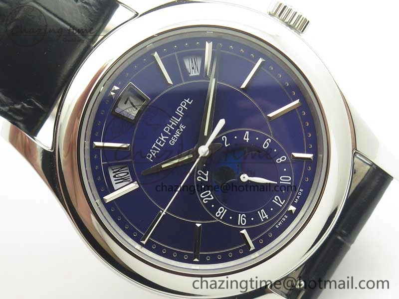 Complications Series Moonphase SS KMF Blue Dial On Black Leather Strap Cal. TravelReady 8999