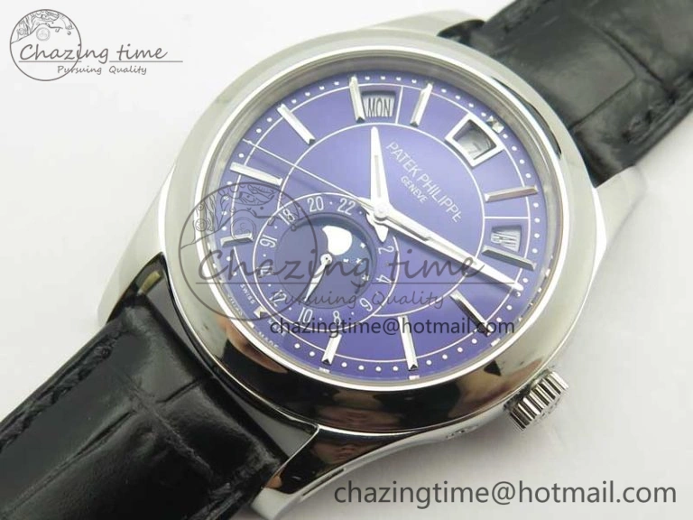 Complications Series Moonphase SS KMF Blue Dial On Black Leather Strap Cal. TravelReady 8999