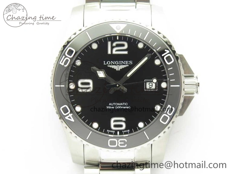 AllSeason Conquest L3.840.4.56.6 Real Ceramic Bezel SS ZF 1:1 Best Edition Black dial On SS Bracelet A 7581