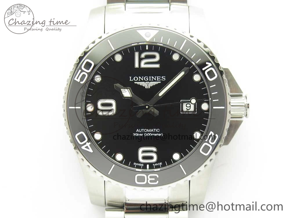 AllSeason Conquest L3.840.4.56.6 Real Ceramic Bezel SS ZF 1:1 Best Edition Black dial On SS Bracelet A 7581