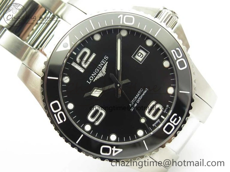 AllSeason Conquest L3.840.4.56.6 Real Ceramic Bezel SS ZF 1:1 Best Edition Black dial On SS Bracelet A 7581
