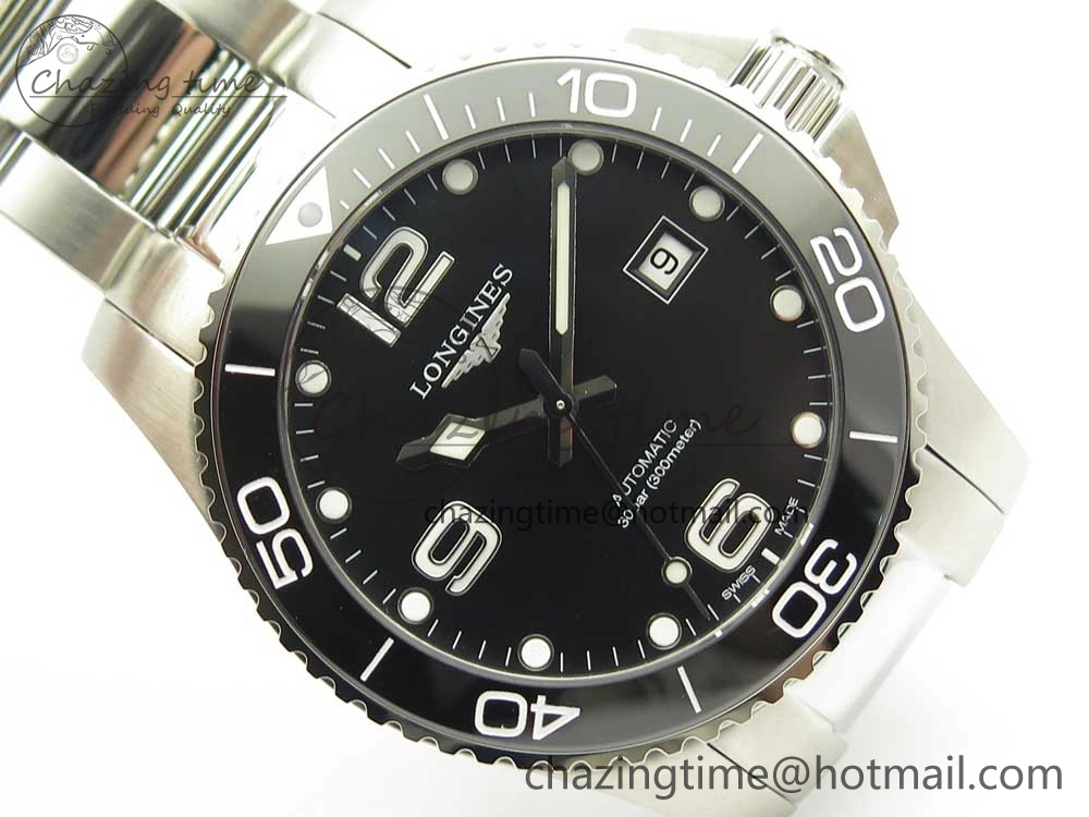 AllSeason Conquest L3.840.4.56.6 Real Ceramic Bezel SS ZF 1:1 Best Edition Black dial On SS Bracelet A 7581