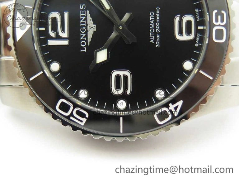 AllSeason Conquest L3.840.4.56.6 Real Ceramic Bezel SS ZF 1:1 Best Edition Black dial On SS Bracelet A 7581