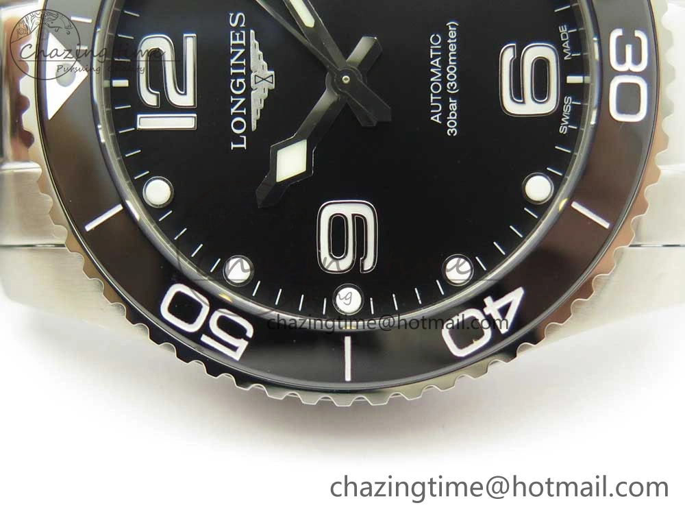 AllSeason Conquest L3.840.4.56.6 Real Ceramic Bezel SS ZF 1:1 Best Edition Black dial On SS Bracelet A 7581