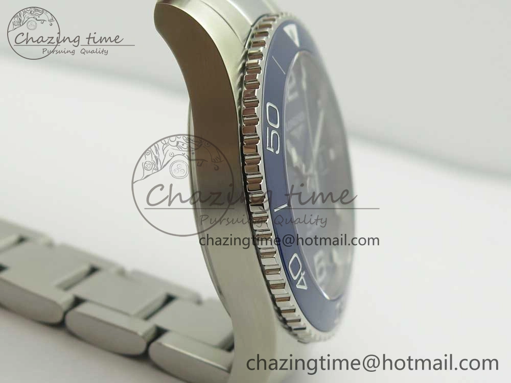 Conquest L3.840.4.56.6 Real Ceramic Bezel SS ZF 1:1 Best Edition Blue dial On SS Bracelet A Contemporary 7580