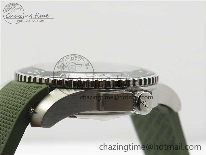 SmartChoice Conquest L3.840.4.56.6 Real Ceramic Bezel SS ZF 1:1 Best Edition Green Dial On Green Rubber Strap A 7574