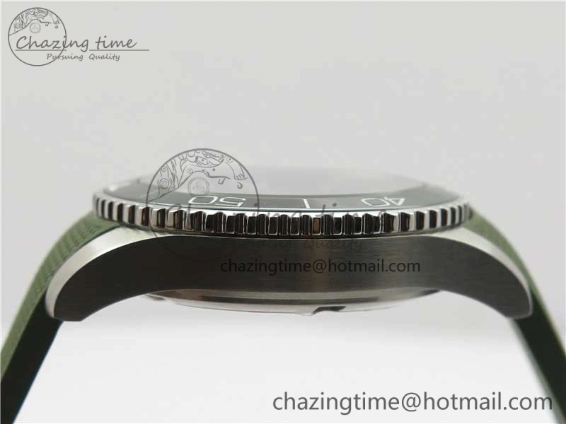SmartChoice Conquest L3.840.4.56.6 Real Ceramic Bezel SS ZF 1:1 Best Edition Green Dial On Green Rubber Strap A 7574