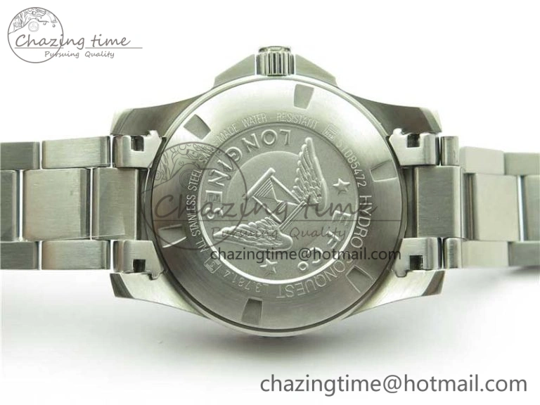 Conquest L3.840.4.56.6 Real Ceramic Bezel SS ZF 1:1 Best Edition Green dial On SS Bracelet A Breathable 7575