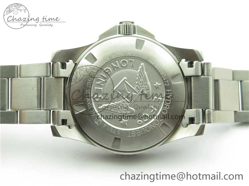Conquest L3.840.4.56.6 Real Ceramic Bezel SS ZF 1:1 Best Edition Green dial On SS Bracelet A Breathable 7575