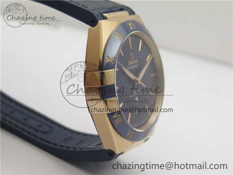 Affordable Constellation 131.33.41.21.03.001 RG TW Best Edition Blue Dial On Gummy Strap A 7868