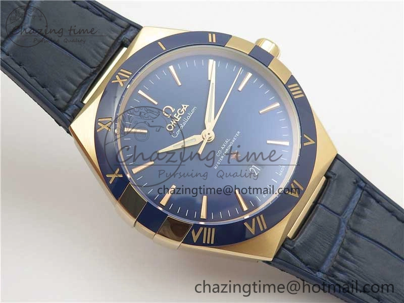Affordable Constellation 131.33.41.21.03.001 RG TW Best Edition Blue Dial On Gummy Strap A 7868
