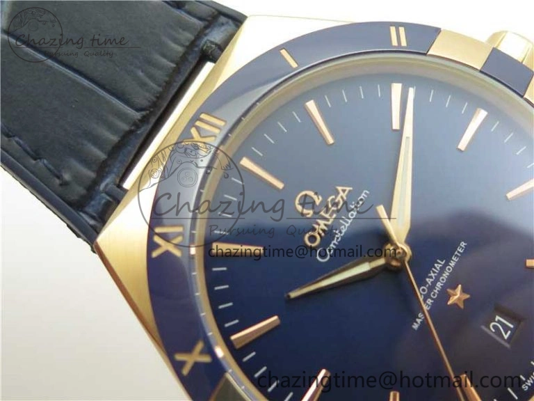 Affordable Constellation 131.33.41.21.03.001 RG TW Best Edition Blue Dial On Gummy Strap A 7868