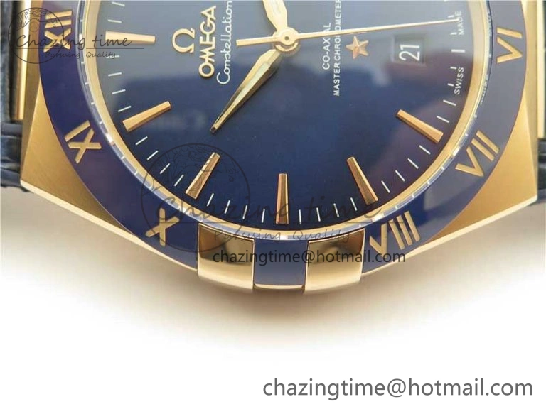 Affordable Constellation 131.33.41.21.03.001 RG TW Best Edition Blue Dial On Gummy Strap A 7868
