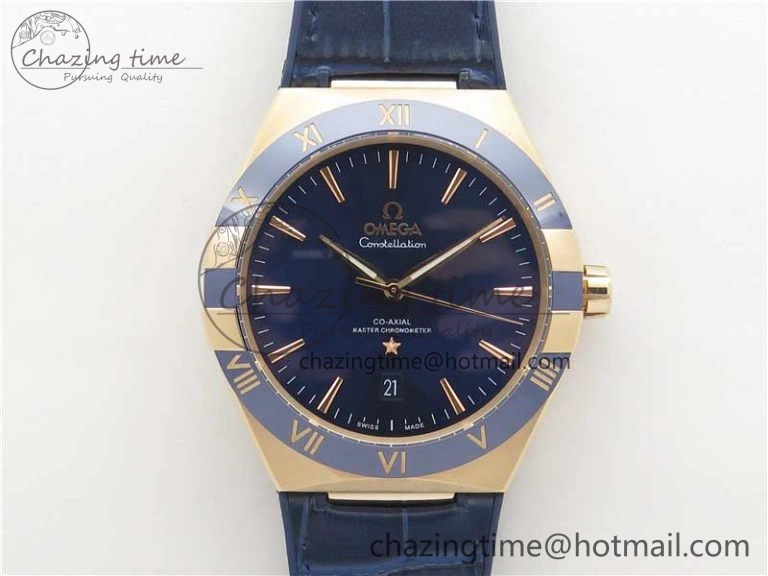 Affordable Constellation 131.33.41.21.03.001 RG TW Best Edition Blue Dial On Gummy Strap A 7868