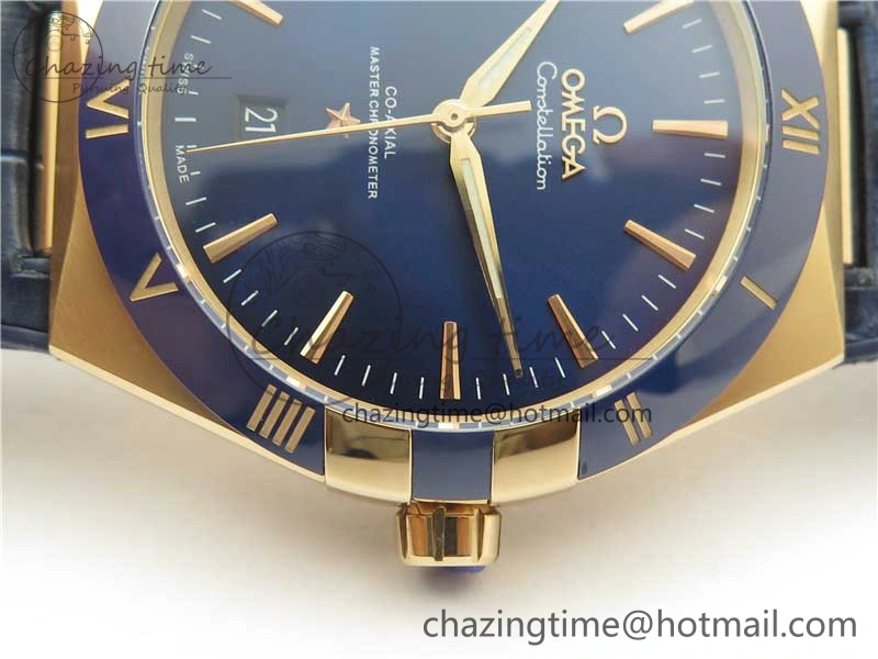 Affordable Constellation 131.33.41.21.03.001 RG TW Best Edition Blue Dial On Gummy Strap A 7868