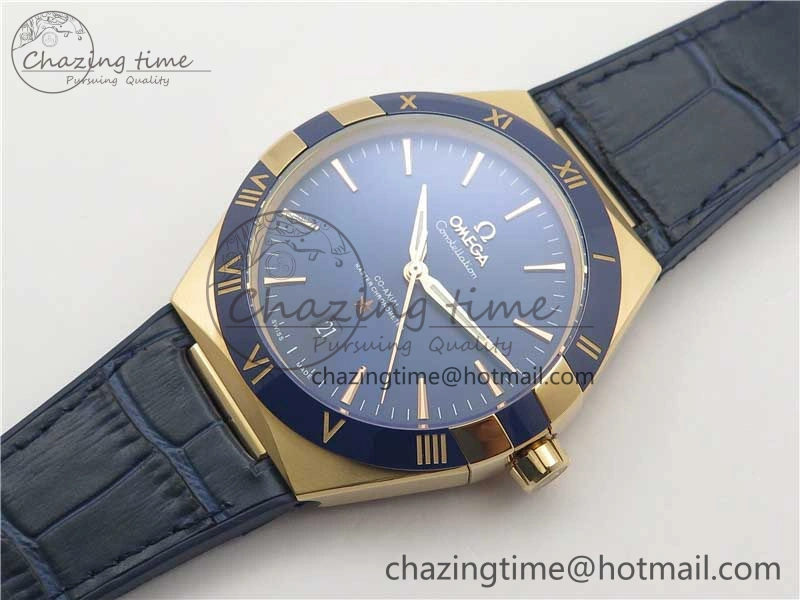 Affordable Constellation 131.33.41.21.03.001 RG TW Best Edition Blue Dial On Gummy Strap A 7868