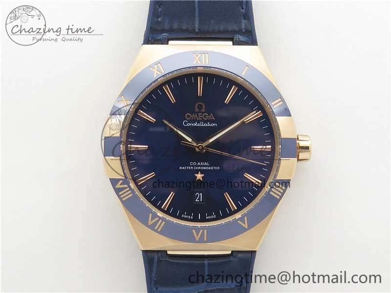 Affordable Constellation 131.33.41.21.03.001 RG TW Best Edition Blue Dial On Gummy Strap A 7868