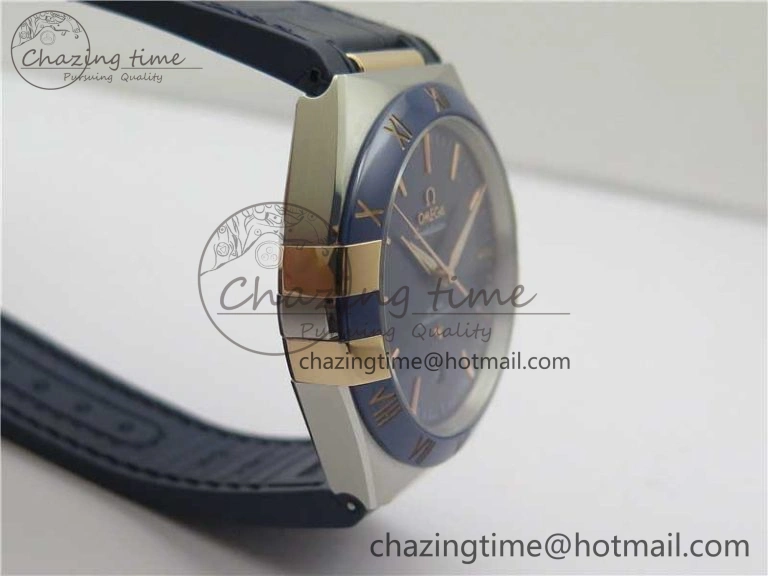ModernLook Constellation 131.33.41.21.03.001 SS RG TW Best Edition Blue Dial On Gummy Strap A 7872