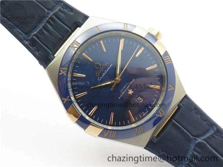 ModernLook Constellation 131.33.41.21.03.001 SS RG TW Best Edition Blue Dial On Gummy Strap A 7872