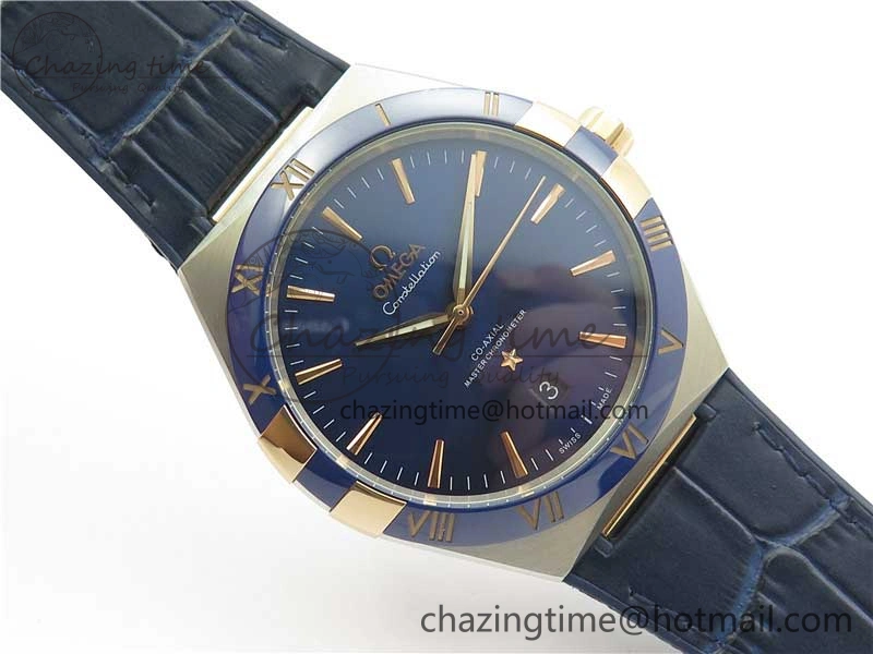 ModernLook Constellation 131.33.41.21.03.001 SS RG TW Best Edition Blue Dial On Gummy Strap A 7872