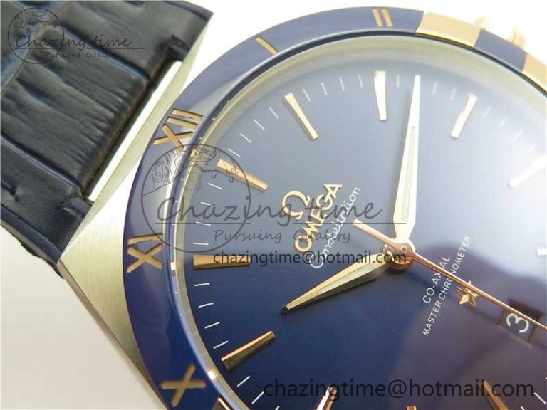 ModernLook Constellation 131.33.41.21.03.001 SS RG TW Best Edition Blue Dial On Gummy Strap A 7872