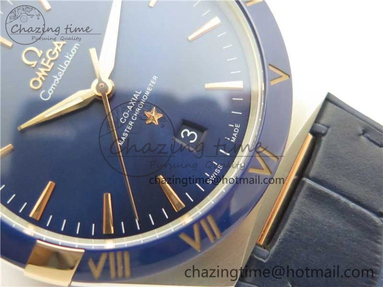 ModernLook Constellation 131.33.41.21.03.001 SS RG TW Best Edition Blue Dial On Gummy Strap A 7872