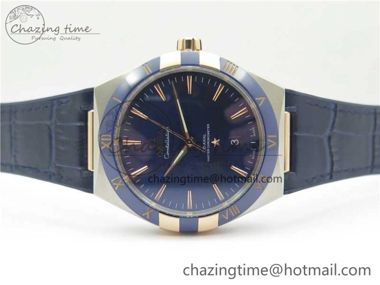 ModernLook Constellation 131.33.41.21.03.001 SS RG TW Best Edition Blue Dial On Gummy Strap A 7872
