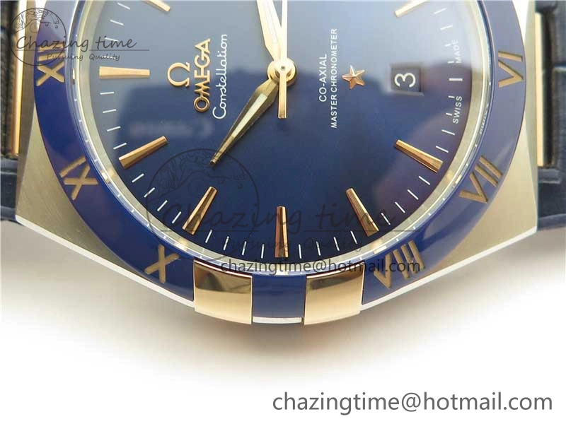 ModernLook Constellation 131.33.41.21.03.001 SS RG TW Best Edition Blue Dial On Gummy Strap A 7872