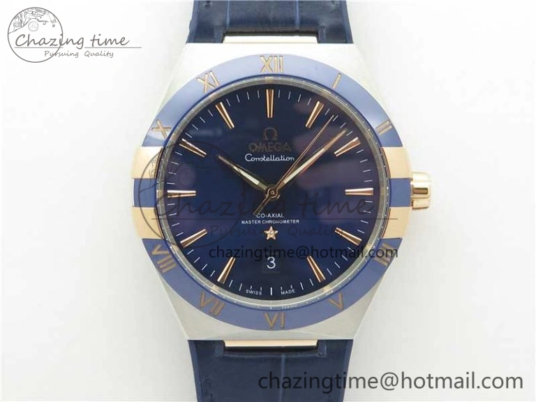 ModernLook Constellation 131.33.41.21.03.001 SS RG TW Best Edition Blue Dial On Gummy Strap A 7872