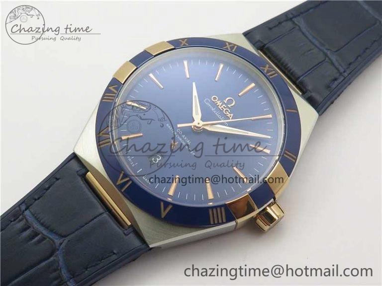 ModernLook Constellation 131.33.41.21.03.001 SS RG TW Best Edition Blue Dial On Gummy Strap A 7872