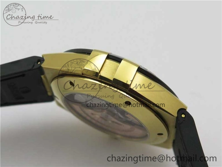 EasyMatch Constellation 131.33.41.21.03.001 YG TW Best Edition Black Dial On Gummy Strap A 7871