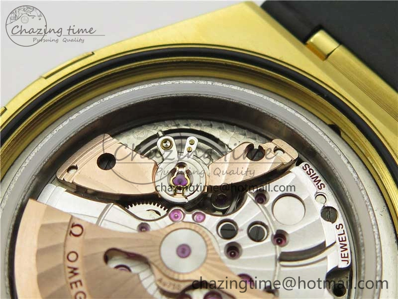 EasyMatch Constellation 131.33.41.21.03.001 YG TW Best Edition Black Dial On Gummy Strap A 7871