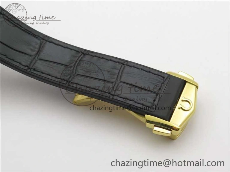 EasyMatch Constellation 131.33.41.21.03.001 YG TW Best Edition Black Dial On Gummy Strap A 7871