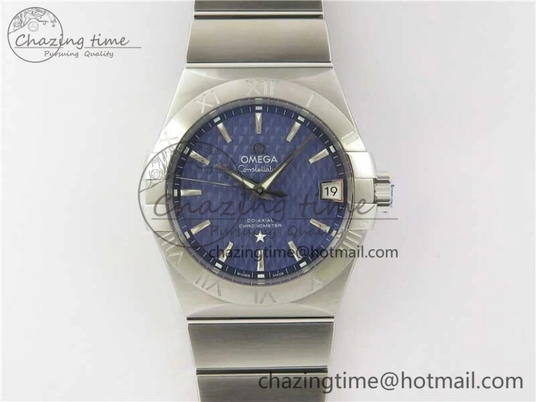 Constellation 38mm SS VSF 1:1 Best Edition Blue Textured Dial on SS Bracelet A8500 Super Clone OnTrend 7917